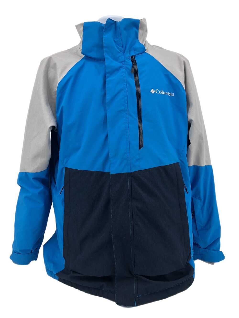 Columbia Blue Gray Ski Jacket Mid-Length | Mens M